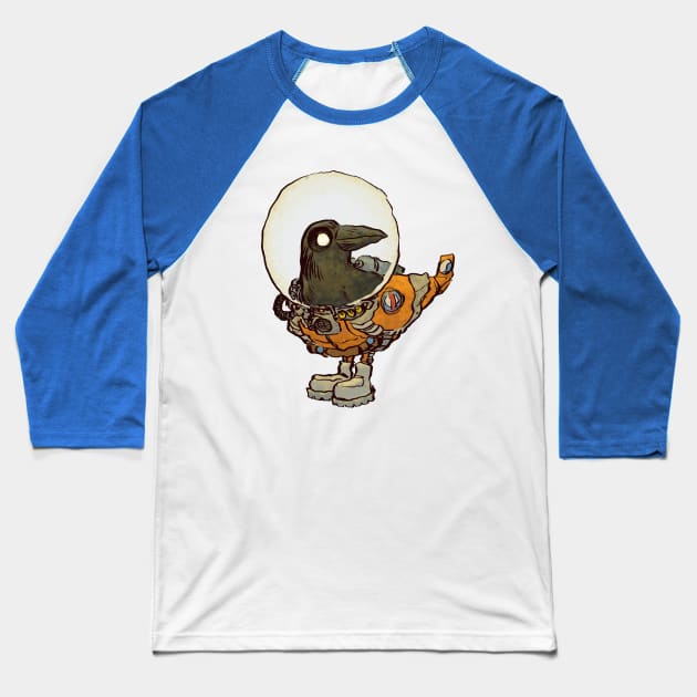Space Crow Baseball T-Shirt by jesse.lonergan